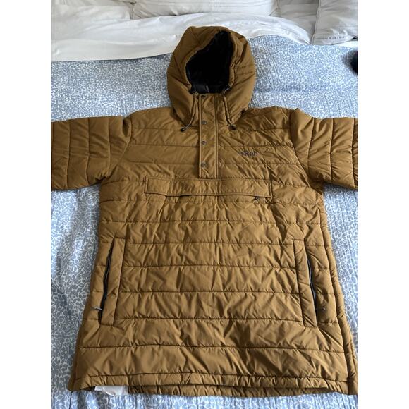 Rab Pull-On Anorak Jacket Men’s Large Gold Brown - Picture 1 of 6